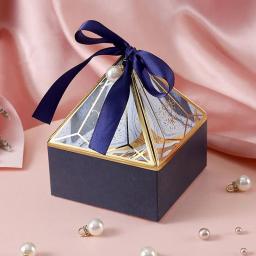 (10 peças/lote) rosa gem torre bronzeamento caixa de doces presentes de casamento para convidados festa de aniversário decoração embalagem abastecimento do evento b015 - Image 4