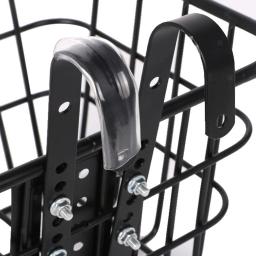 Cesta de bicicleta dobrável de metal ajustável ciclismo dianteiro traseiro fio armazenamento transportadora pendurado rack carga ganchos sacos acessórios - Image 3