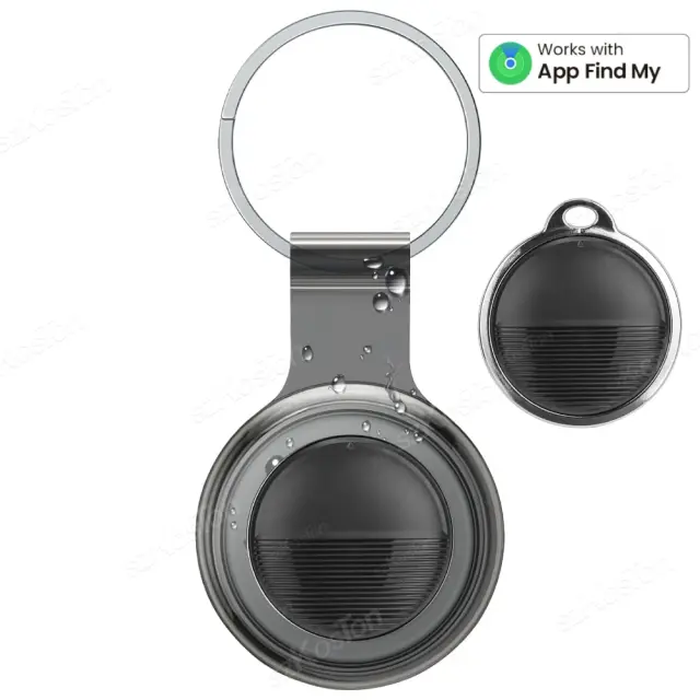 Localizador Inteligente de Chaves com GPS e Bluetooth, Tag Antiperda, Alarme de Lembrete e Compatível com Apple Find My para Animais de Estimação