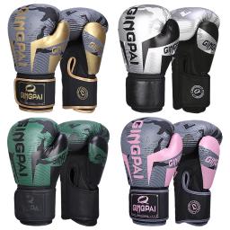 Luvas de boxe respiráveis e resistentes ao desgaste de couro de alta qualidade para treinamento Sanda, luvas de combate protetoras espessadas - Image 2
