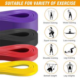 Faixas de resistência, faixas de exercício, faixas de assistência para puxar para cima, faixas de levantamento de peso para homens e mulheres, treinamento físico, treinos em casa - Image 4