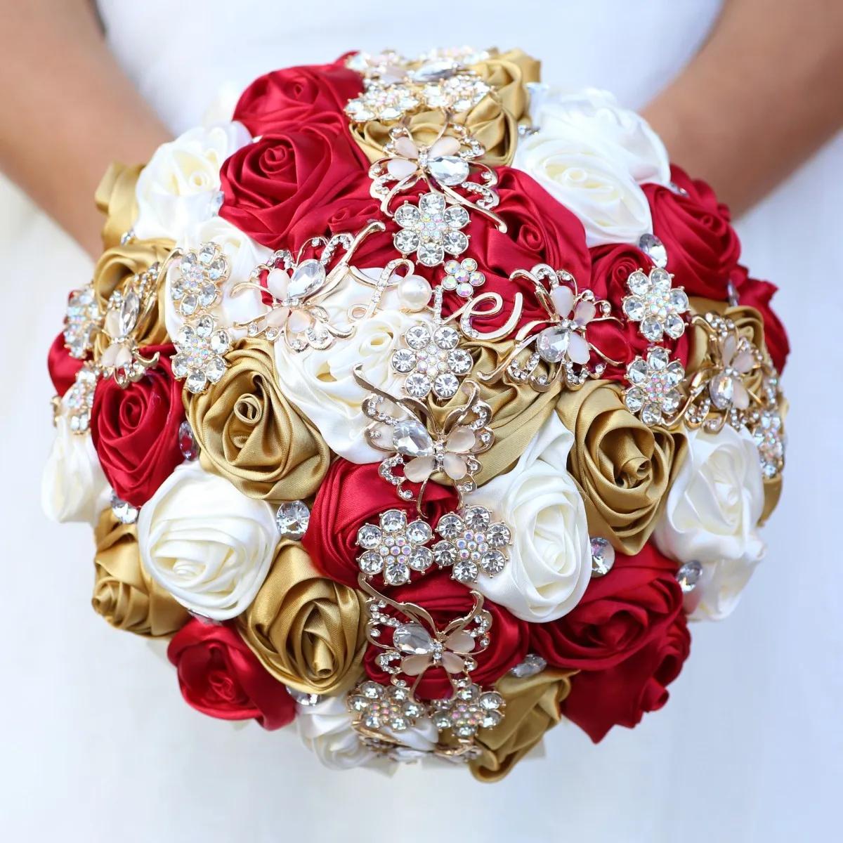 Buquê de dama de honra, segurando flores para decoração do casamento - Image 1