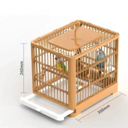 Portable Bird Cage with Handle, Bird Container, Transportadora De Viagem, Grande Espaço, Respirável, Dobrável, Cage Set, Bird Acessórios - Image 2