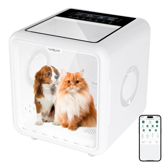 Caixa Inteligente de Secagem Newpet 72L: Secador Automático para Cães e Gatos, Ideal para Uso Doméstico
