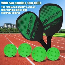 2 raquetes e 4 pickleballs raquetes de pickleball conjunto de madeira com saco pickleball paddle pickleball acessórios raquete pickleball - Image 5