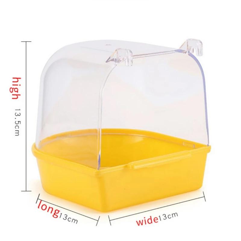 Pendurado Cube Banheira para Papagaios, Caixa de chuveiro, Gaiola Acessório para Little Bird Canary Budgerigar Lovebird Small House - Image 1