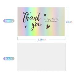 Cartão de visita artesanal com amor, Cartão de agradecimento, Decoração pacote de negócios, Obrigado lindo, Laser Card, 30pcs - Image 2