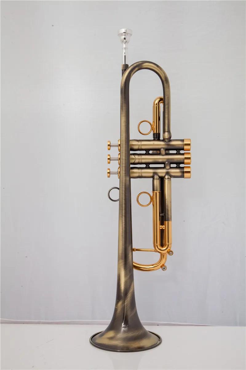 JM-Brass Standard Bb Trumpet Set para estudante, iniciante com estojo rígido, luvas, bocal de 7 C - Image 1