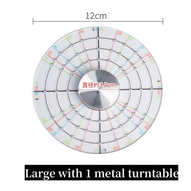 Régua Acrílica Redonda para Desenho: Ferramenta de Cerâmica para Gravura, Marcação e Centralização com Auxiliar para Turntable