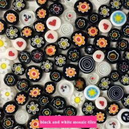 Arte De Telhas De Vidro De Mosaico De Flores Mistas, Contas Redondas para Fazer Jóias, Castiçal Artesanal DIY, Material Artesanal Abajur, 28g - Image 3