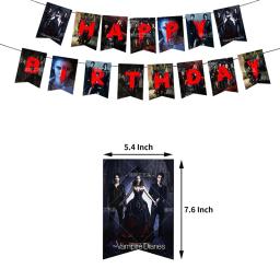 The Vampire Diaries Tema Festa Suprimentos para Crianças, Banner de Aniversário, Balão, Decorações de Bolo, Baby Shower, DIY, Feriado, 1 Conjunto - Image 3