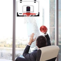 Indoor Basketball Hoop Set com placar eletrônico, brinquedo esportivo, quarto cestas de basquete, bola líquida presentes para crianças, meninos, adolescentes - Image 4