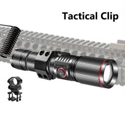 Lanterna tática militar led profissional, alta potência, longo alcance, luzes, 18650, caça, autodefesa, lanterna noturna - Image 3