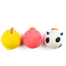 Animal de estimação brinquedo interativo para cão gato gritando borracha frango porco vaca brinquedo para cães latex squeaker mastigar treinamento produtos para animais de estimação - Image 3