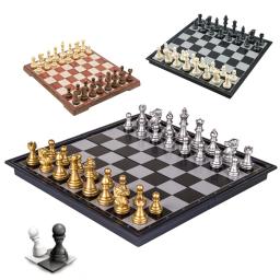Xadrez Medieval Conjunto com Alta Qualidade Tabuleiro de Xadrez, 32 Peças De Prata De Ouro, Jogo De Tabuleiro Magnético, Xadrez Figura Conjuntos, Verificador - Image 1