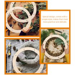Anéis De Grinalda Floral Redonda Círculo De Madeira De Hoop, Guirlandas DIY Artesanato, Ferramentas para Casamento, Decorações De Natal - Image 3