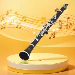 Clarinete plano bb de 17 teclas com estojo de transporte, pano de limpeza, chave de fenda, instrumento de clarinete, vento preto e instrumentos musicais de sopro - Image 2