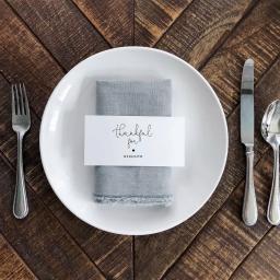 Cartões personalizados de mesa para convidados, cartões de agradecimento, convites de casamento personalizados, anel de guardanapo, presente de festa - Image 4