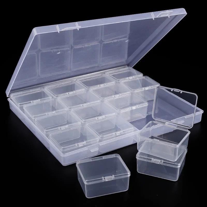 Pequeno Plástico Transparente Bead Recipientes De Armazenamento com Tampa Articulada, Bead Organizador Box para Armazenamento de Itens Pequenos Artesanato Jóias, 30Pcs - Image 1
