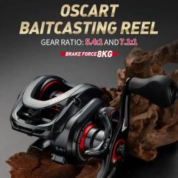 Água salgada Baitcasting pesca carretel e baitcaster, fundição isca, bobina multiplicadora, carretel sobressalente para polvo, 9BB, 5.4:1, 7.1:1 - Image 6