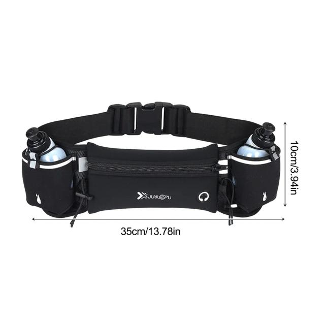 Mochila de Hidratação Sports Fanny Pack com Cinto de Corrida e Garrafas, Cinta Ajustável e Acessórios para Treino.