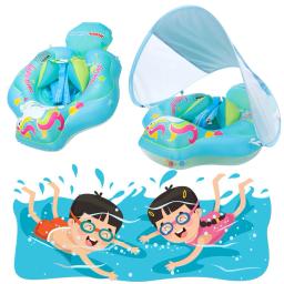 Inflável Baby Float Natação Anéis, Anel De Natação, Acessórios De Piscina De Bóia, Pára-sol, Dossel, Cintura, Peito, Deitado - Image 2