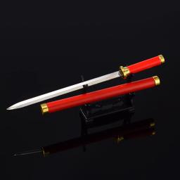 Armas Antigas Cosplay Espada, Modelo Simples, Oito Lados, Katana Metálica, Faca Medieval, Toy Figure, Ornamento Colecionável, 26cm - Image 5