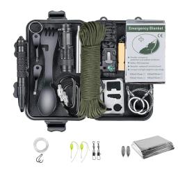 Kit De Sobrevivência De Emergência Profissional, camping engrenagem, multifunções equipamentos de defesa tática, primeiros socorros, sos aventura selvagem - Image 1