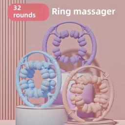 Dispositivo de massagem para pernas com 32 rolos – Ferramenta ergonômica de compressão de coxas para relaxamento muscular e realce da circulação - Image 1