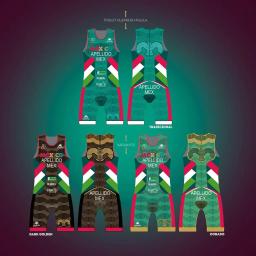 Uniforme para la seleção mexicana de triatlón 2020 correndo bodysuit banho personalizado sem mangas macacão equipamentos de ciclismo - Image 1