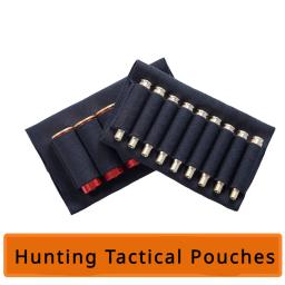 Airsoft rifle caça bolsa tática, 5, 9, cartuchos de bunda, titular shell estoque, tecido elástico bolsa transportadora - Image 1