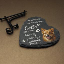 Pedras personalizadas Pet Memorial, Gravado com foto, Pedra do jardim para cão e gato - Image 3