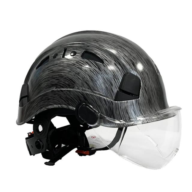 Capacete de Segurança ABS com Óculos e Acessórios para Construção, Escalada e Trabalho ao Ar Livre - Modelo CR08X