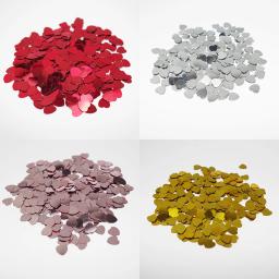 Lantejoulas em forma de coração confetes fontes de casamento casamento jogando confetes festa de aniversário suprimentos do chá de fraldas decoração - Image 1