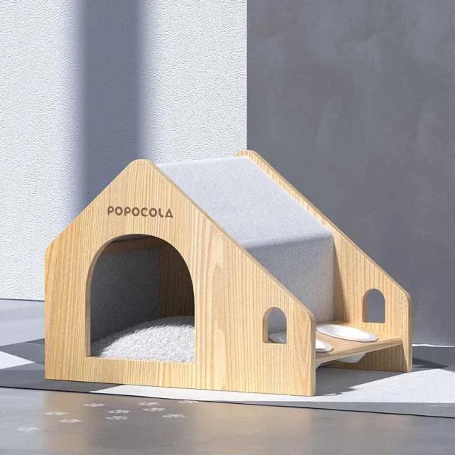 Casa de Luxo em Madeira Sólida para Cães e Gatos - Design Moderno para Interior e Exterior