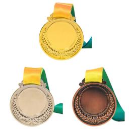 Prêmio Medalha com fita de pescoço para crianças, ouro, prata, bronze, prêmio, escola, esportes, reunião, 2 em, 1, 3, 5PCs - Image 5