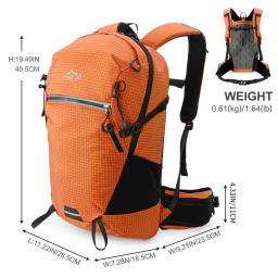 Mochila de hidratação, mochila de caminhada de 25L, mochila de água para caminhadas para homens e mulheres, bolsa de hidratação leve, adequada para caminhadas, - Image 2