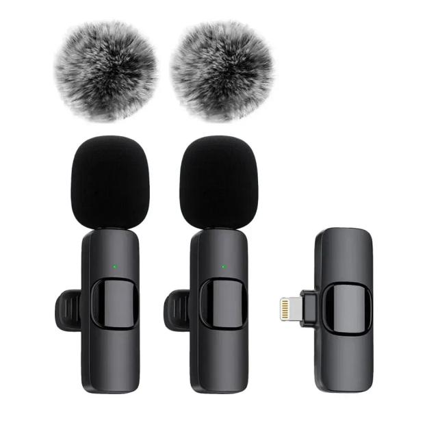 Microfone sem fio Lavalier para celular, gravação de vídeo de áudio, Mini Mic para iPhone, Android, Laptop, Live Gaming, Novo