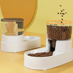 Alimentador automático Pet com grande capacidade, cão e gato comida tigela, dispensador de água, antiderrapante, destacável Kitten fonte de água, acessórios Pet - Image 4
