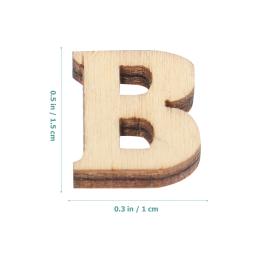 100 pçs fatia de madeira letras alfabeto artesanato cortar decoração de parede natural natal pequenas crianças brinquedo amadeirado material decoração - Image 6