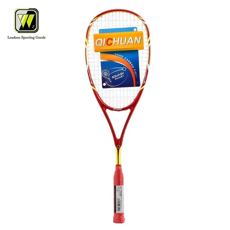Raquete de squash QICHUAN-Full de fibra de carbono para jogadores profissionais, personalizada - Image 1