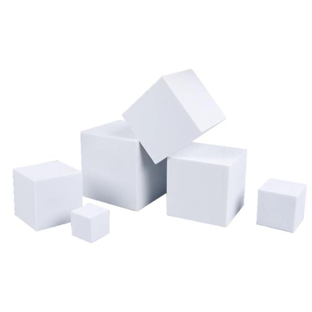 Bloco de Espuma EVA Branco para Artesanato DIY e Modelagem - Ferramenta Educativa e Acessórios de Jogos, Tamanhos 10x10mm a 60x60mm Quadrado