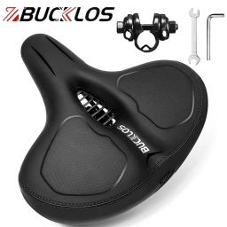 Bucklos selim de bicicleta de grandes dimensões, absorção de choque, ampliar, grosso, ergonômico, macio, confortável, almofada de assento, peças de ciclismo - Image 1