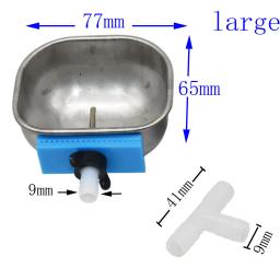 1 pçs coelho tigela de água fazenda coelho bebedor automático gaiola de coelho fix copo raising raposa vison aço inoxidável beber tigela - Image 5