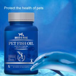 Suplementos nutricionais para animais de estimação, gatos, cápsulas moles para cães, cabelo de lecitina, 60 cápsulas - Image 3