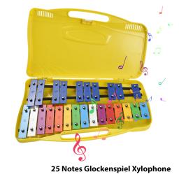 Glockenspiel Xilofone Com 2 Malas De Mão, 25 Notas, Chaves De Metal, Percussão Ritmo, Instrumento Musical, Presente - Image 6