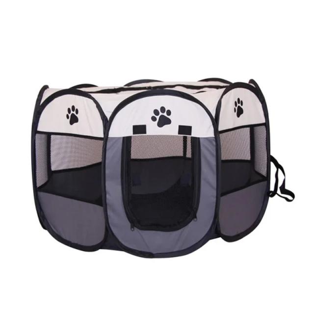 Tenda Portátil Dobrável Octogonal para Cachorros e Gatos - Abrigo Prático e Fácil de Usar ao Ar Livre