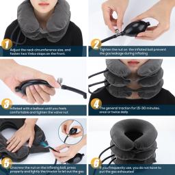 Maca Ortopédica Pescoço para Alívio Da Dor, Espondilose Cervical, Vértebra Tração Terapia Dispositivo, Quiropraxia Colar Travesseiro, Exercício Travesseiro - Image 6