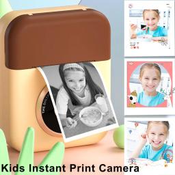 Mini Câmera Digital de Impressão Instantânea para Crianças, Gravação de Vídeo HD, Lente Dupla, Papel Fotográfico Térmico, Presente de Aniversário para Meninos e Meninas - Image 1