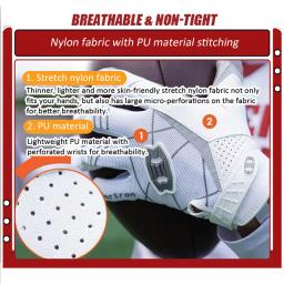 Luvas antiderrapantes respiráveis do goleiro, dedo cheio, acessórios do receptor do futebol americano, equipamento desportivo - Image 2